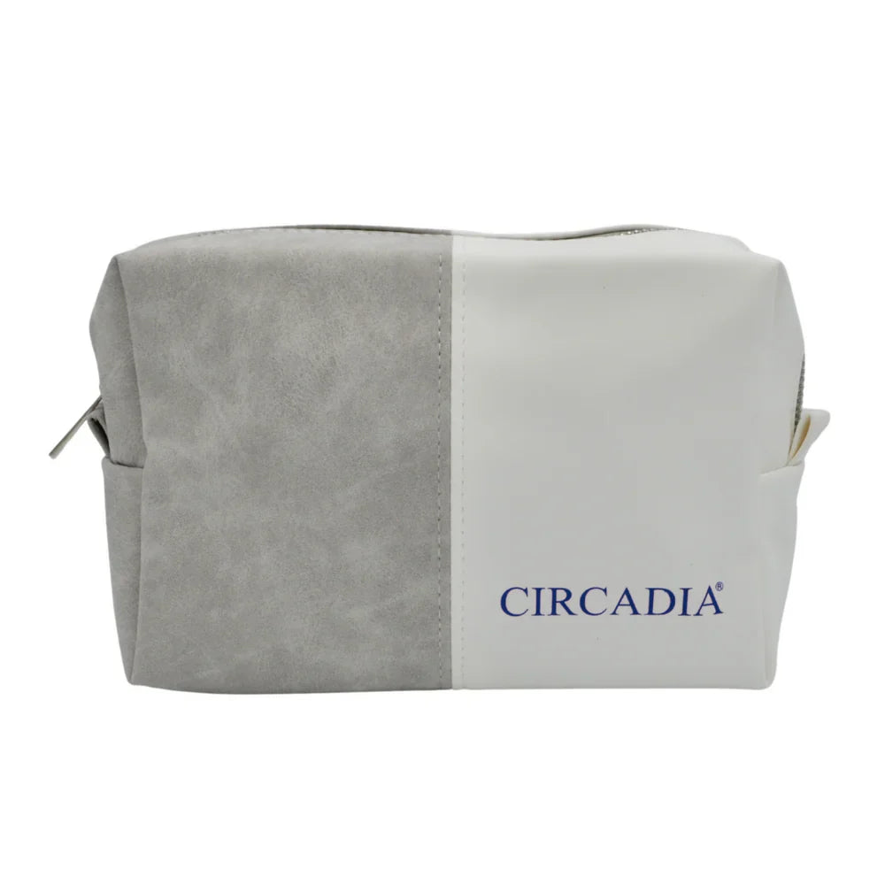 Cosmetic Bag - Grey and White